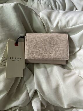 Ted Baker Pale Pink Pebbled Leather Small Wallet NWT